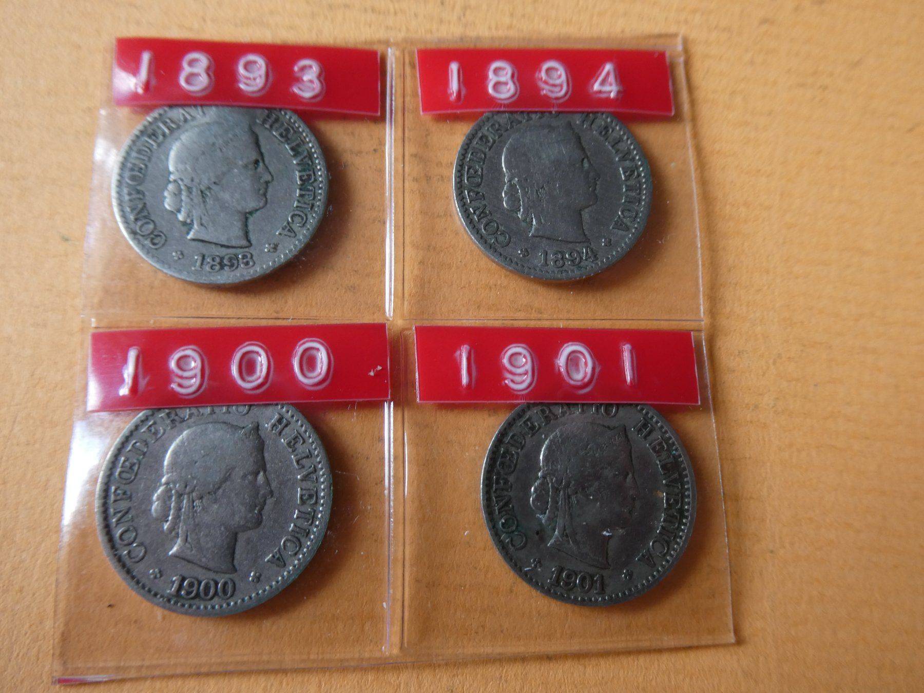 Tutti le monete: Schweiz 1893-1901,  Serie  5-Räppler – Usato da Hinterforst venduto da Rohusri