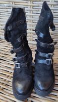 Schwarze Stiefel mit Keilabsatz von A.S. 98, Gr. 35
