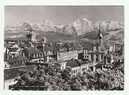 Ansichtskarte Bern und die Alpen, Münster Turm 16. Aug. 1955