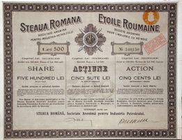 Steaua Romana SA pentru Industria Petroleului - 1921