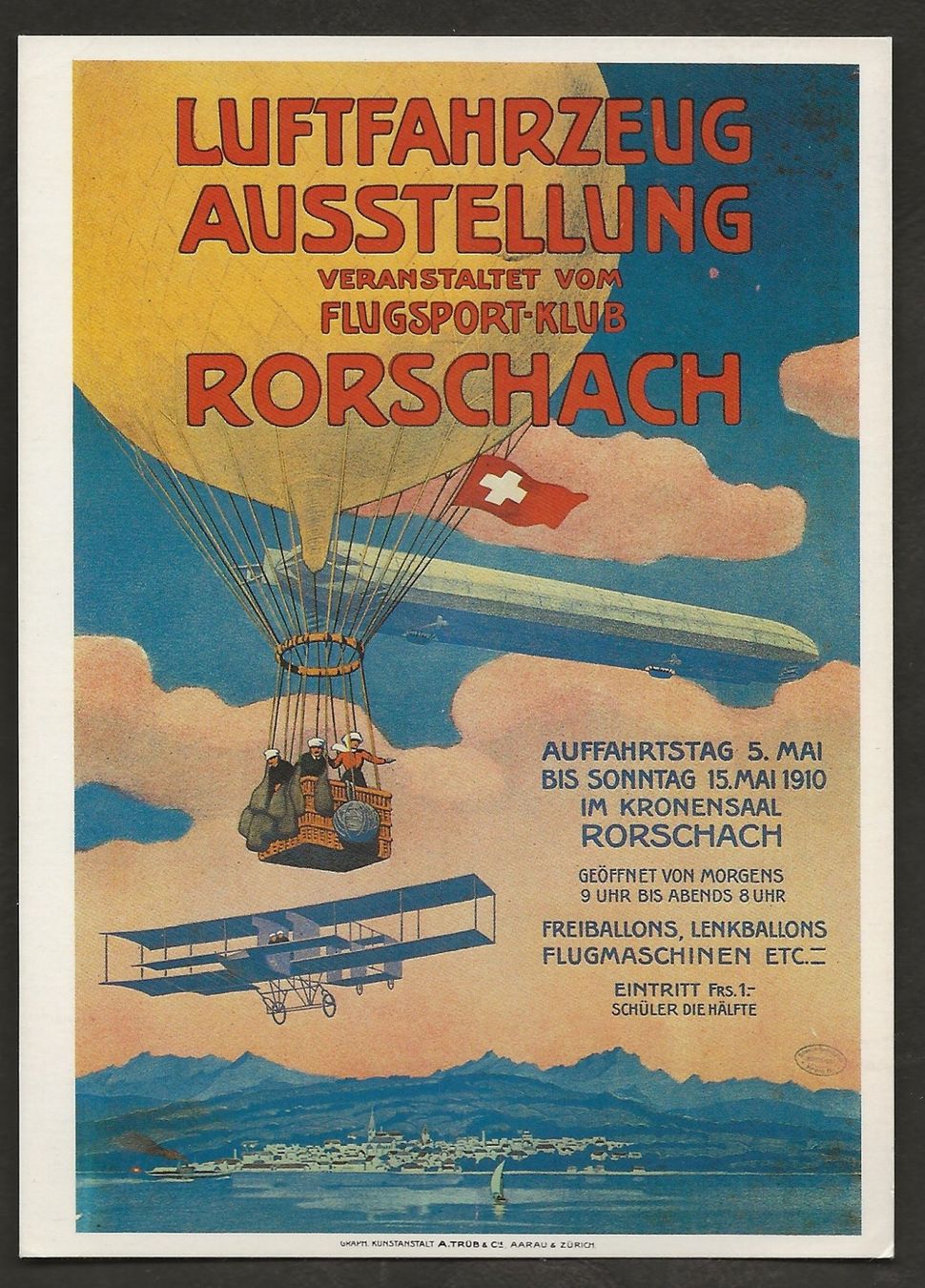 Tutti i francobolli: Ballon Schweiz 1982 Kerzers Luftpost – Usato da Au ZH venduto da xelagreb01 1