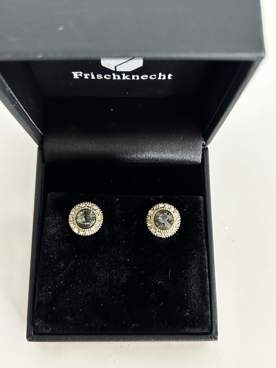 Orecchini pendenti & Orecchini a lobo: Runde Ohrstecker mit Zirkonia  – Usato da St. Gallen venduto da jojan