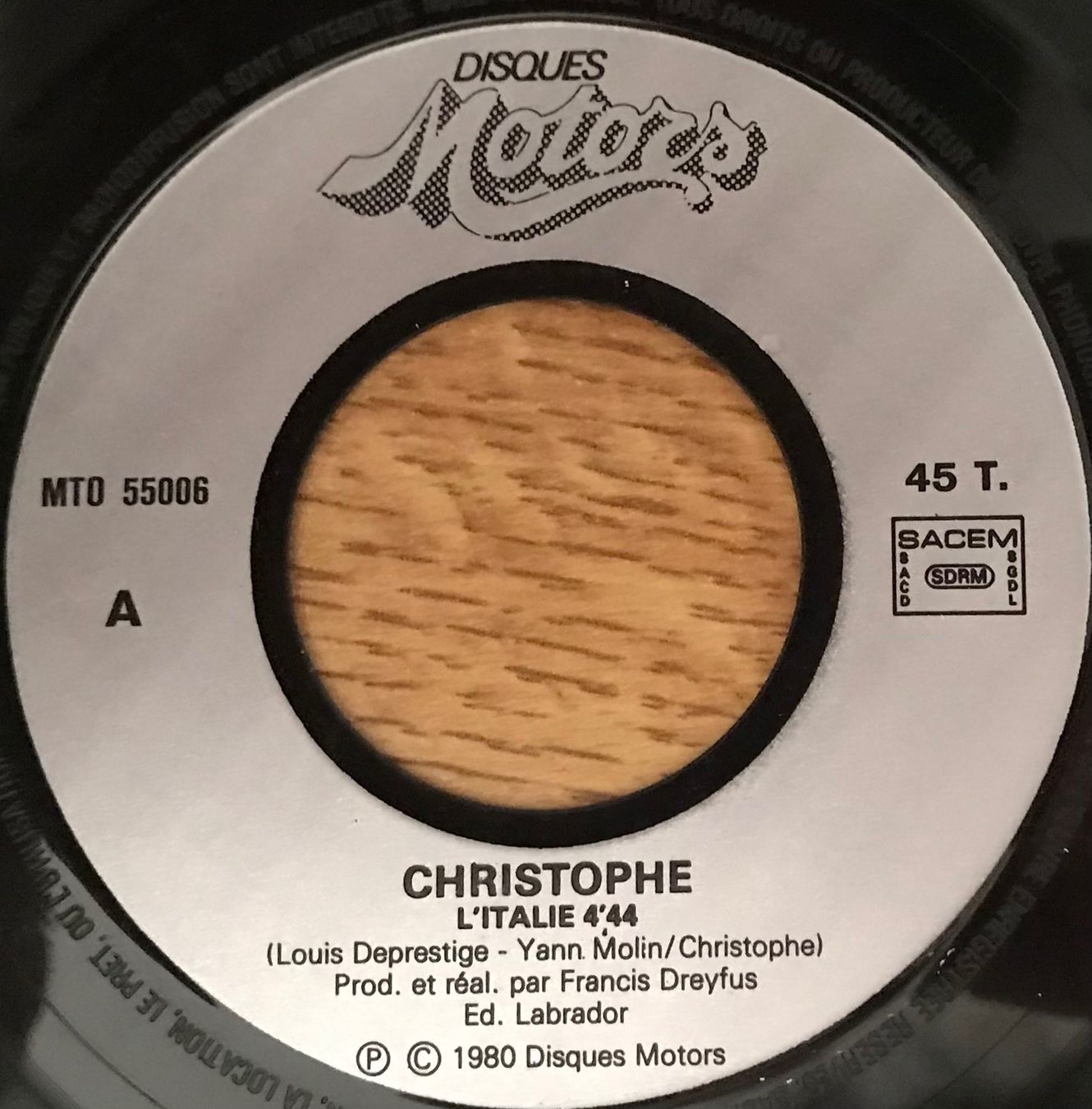 Schallplatten: CHRISTOPHE - L'ITALIE – Gebraucht aus Bussigny von vinyl-pas-cher 2