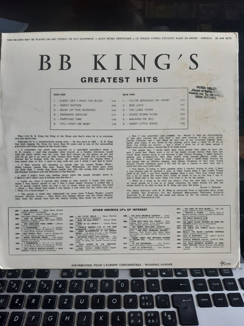Vinyles: B.B.KING: Greatest Hits – D'occasion à Frick par kyb_yq8h 1