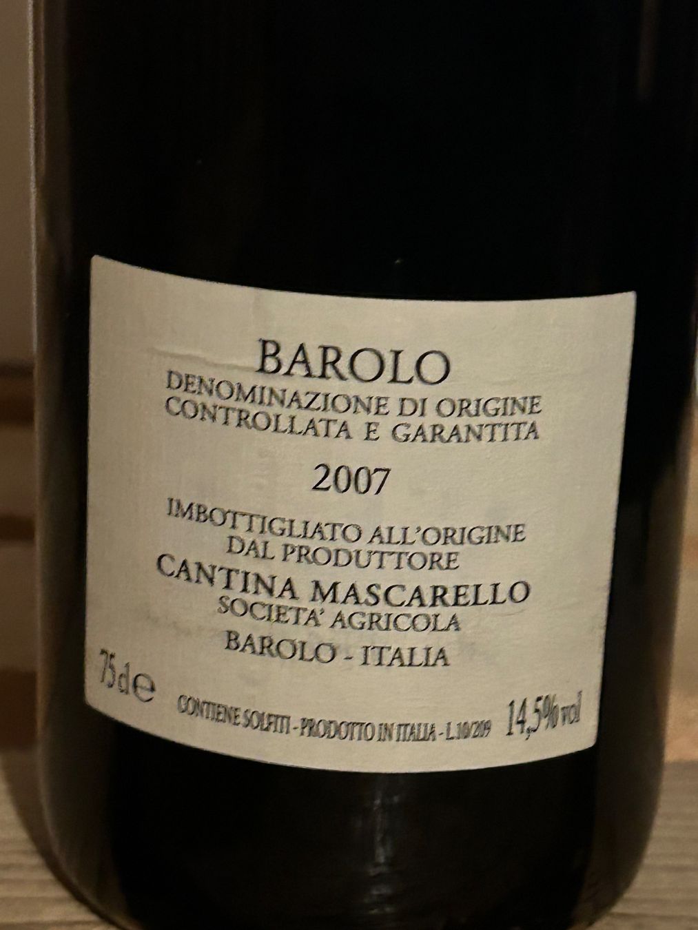 Vino: EXCEPTIONNEL Barolo 2007 BARTOLO MASCARELLO – Nuovo (secondo la descrizione) da Roche VD venduto da avediscipule 2