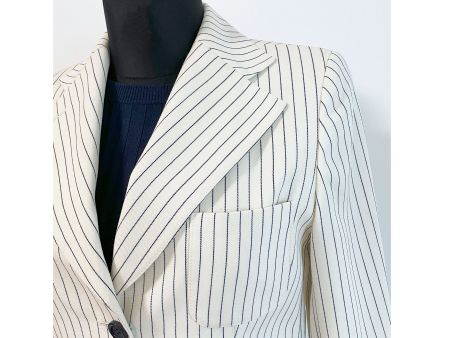Blazer Navy Look VOGUE Switzerland Gr. 40 Nadelstreifen 70s