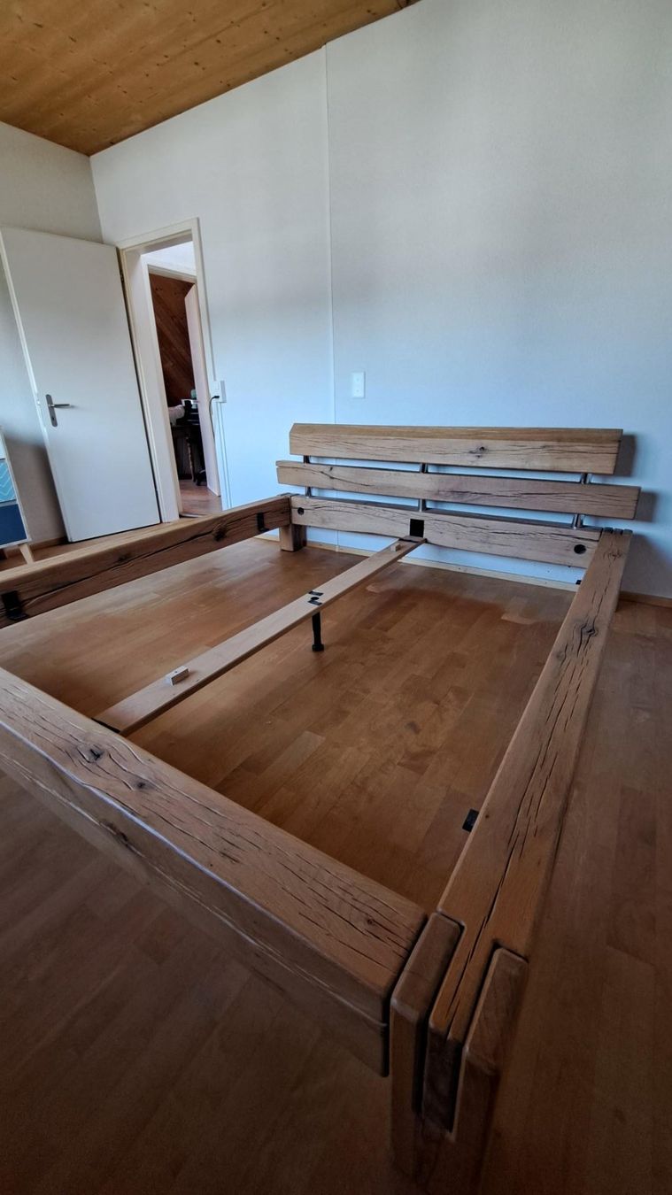 Letti: Doppelbett, Sumpfeiche, Massivholz – Usato da Hittnau venduto da JD-OE