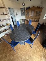 Granit Tisch mit 6 Stühlen