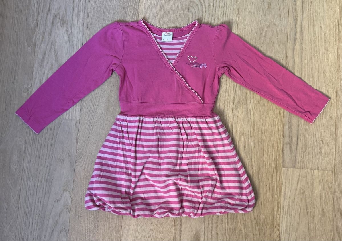 S.Oliver Vestiti & Gonne: S.Oliver Kleid /Röckchen, Gr. 98, rosa gestreift – Usato da Jegenstorf venduto da Chante8