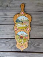 APPENZELLER BILD AUF HOLZ SIGN.  BAUERNMALEREI NAIVE MALEREI