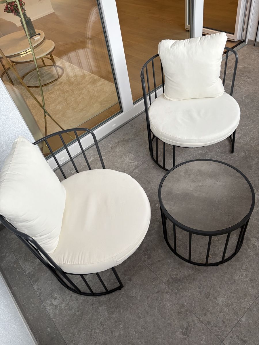 Poltrone: Balkon Lounge Set Giardimo LAB String 2 Stühle + Tisch inkl. – Usato da Dietikon venduto da lir_6b7c 1