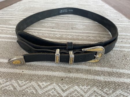 Ceinture western cuir noir