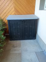 Guter Zustand: Gartenbox/Aufbewahrungsbox Schwarz/Grau