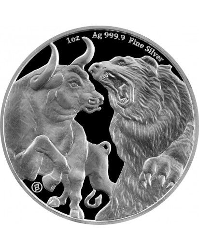 Tutti le monete: Silber Unze Bull vs Bear – Nuovo e nell'imballaggio originale da Mauren venduto da MonsterxD