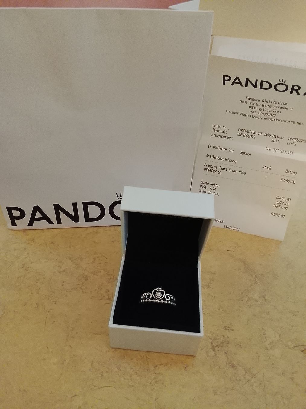 Pandora Ringe: Pandora Ring Original mit Quittung/Box/Säckli – Gebraucht aus Dietikon von iam_yc7c