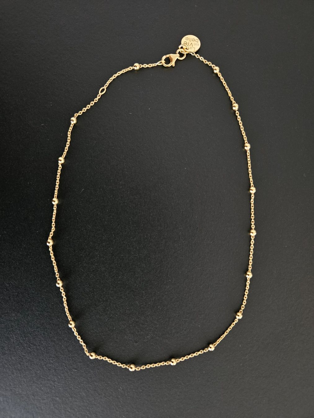 Pompidou Catenine: Ankerkette mit Kugeln gold – Nuovo (secondo la descrizione) da Bern venduto da Rebby_H