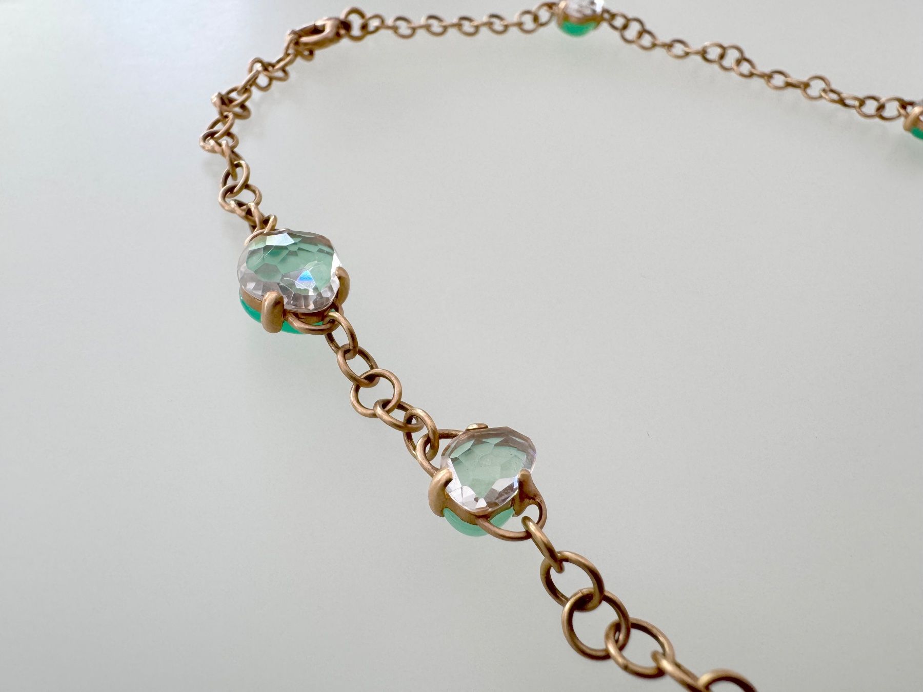 Pomellato Catenine: Collier Pomellato Capri en Or Rose Mat / Chrysoprases – Nuovo (secondo la descrizione) da Geneve venduto da iBest 5