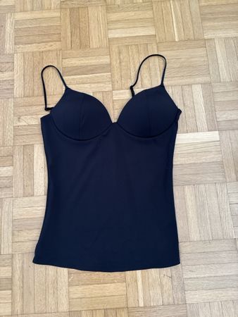 Top Zara nero con coppe imbottite taglia S condizioni nuove