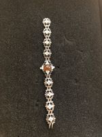 Antikes filigranes Silberarmband mit Perlen & Bernstein