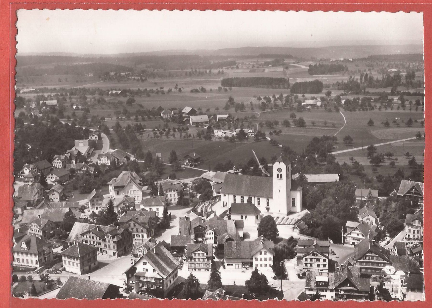 Ansichtskarten: Waldkirch SG - Flugaufnahme ca. 1950 – Gebraucht aus Fislisbach von Porano