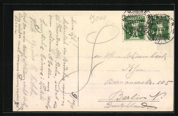 Cartoline postali: AK St. Gallen, Scheffelstein, 1911 – Usato da Berlin venduto da bartko-reher 1