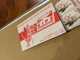 10 seltene Orchideen Briefmarken Elfenbeinküste 1993