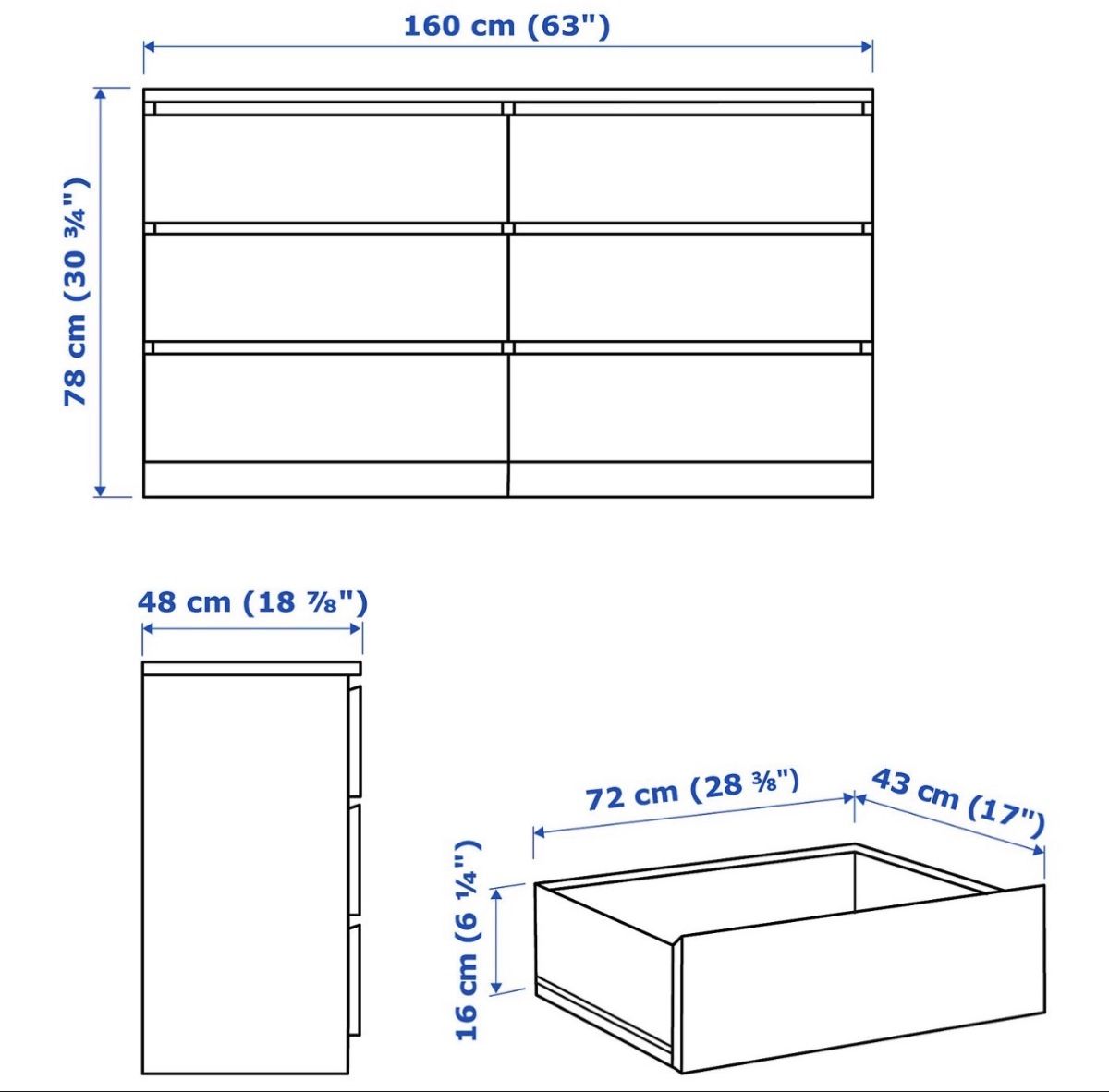 Commodes: Commode Malm Ikea – D'occasion à Murten par AylaSss 1