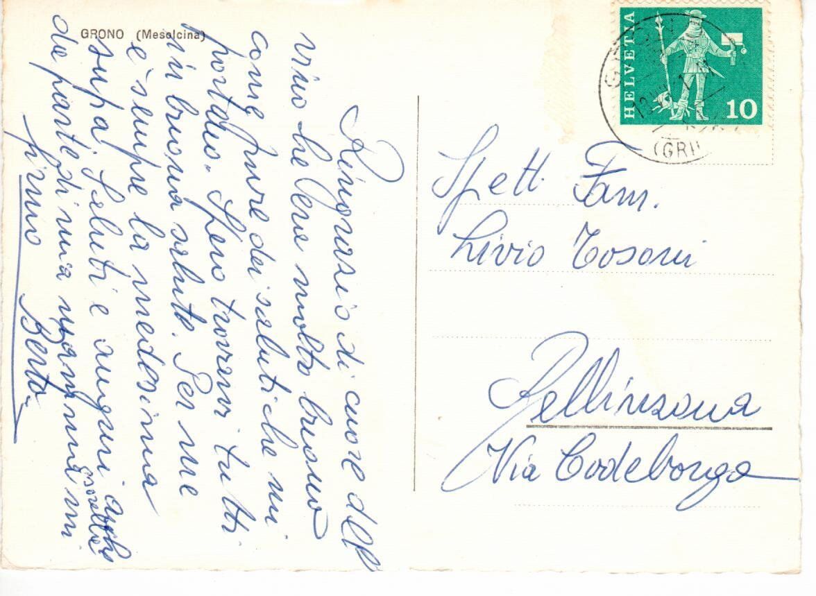 Cartoline postali: Grono – Usato da Wolhusen venduto da Curver9 1