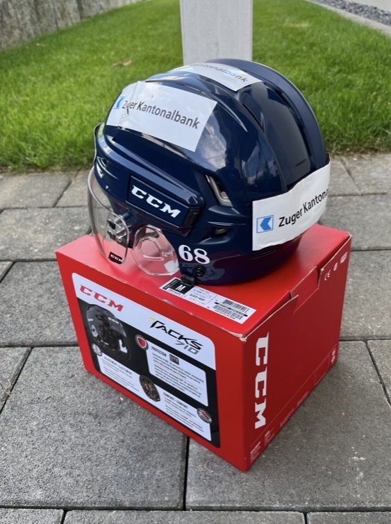 Ccm Caschi: Original EVZ Spielerhelm Fabrice Herzog #68  – Nuovo (secondo la descrizione) da Kallnach venduto da Chaesi89 3