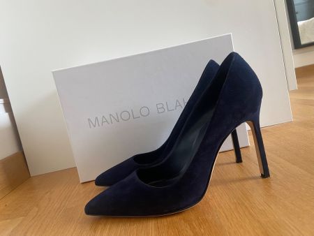 Manolo Blahnik BB Pumps Marineblau 36.5