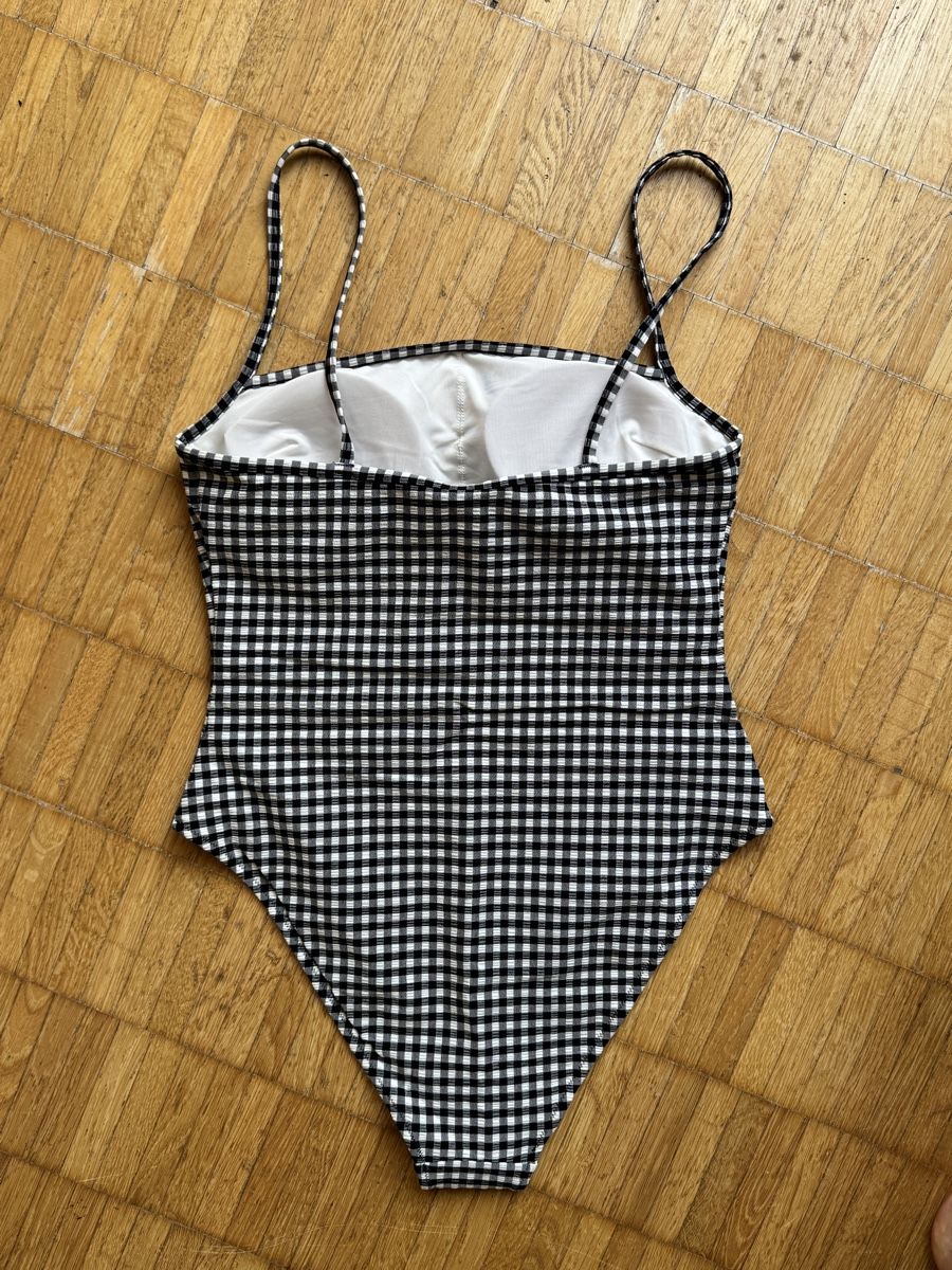 H&M Costumi da bagno & Bikini: NEW H&M Swimsuit Black White Gingham Pattern Size S – Nuovo e nell'imballaggio originale da Effretikon venduto da expiredrice 1