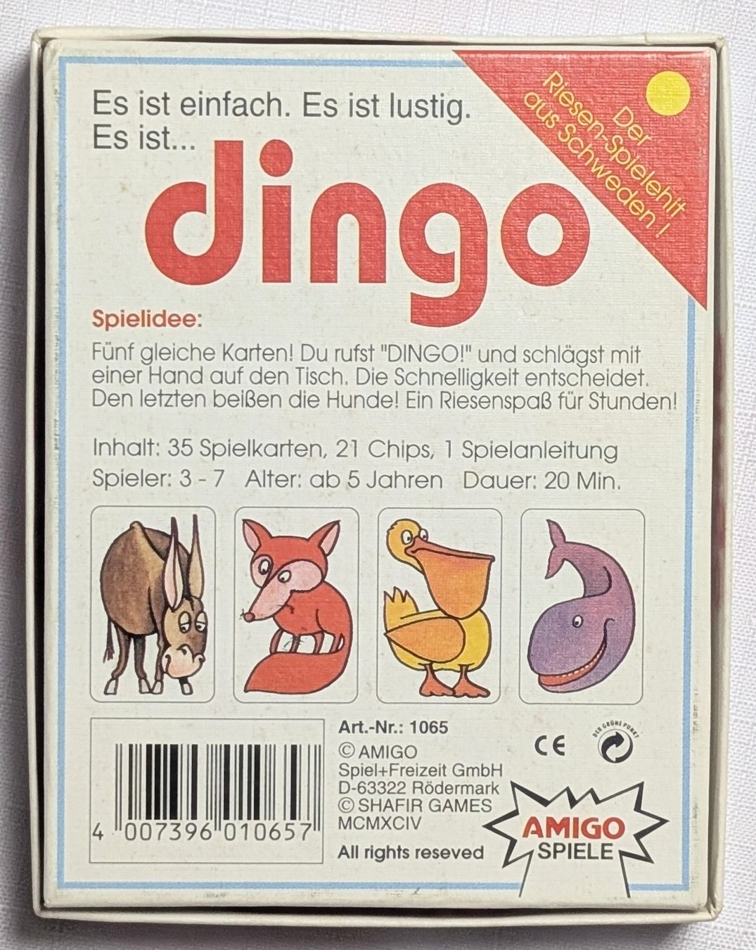 Amigo Giochi: DINGO Kartenspiel von AMIGO – Nuovo (secondo la descrizione) da Wängi venduto da ABIZONE-86 1