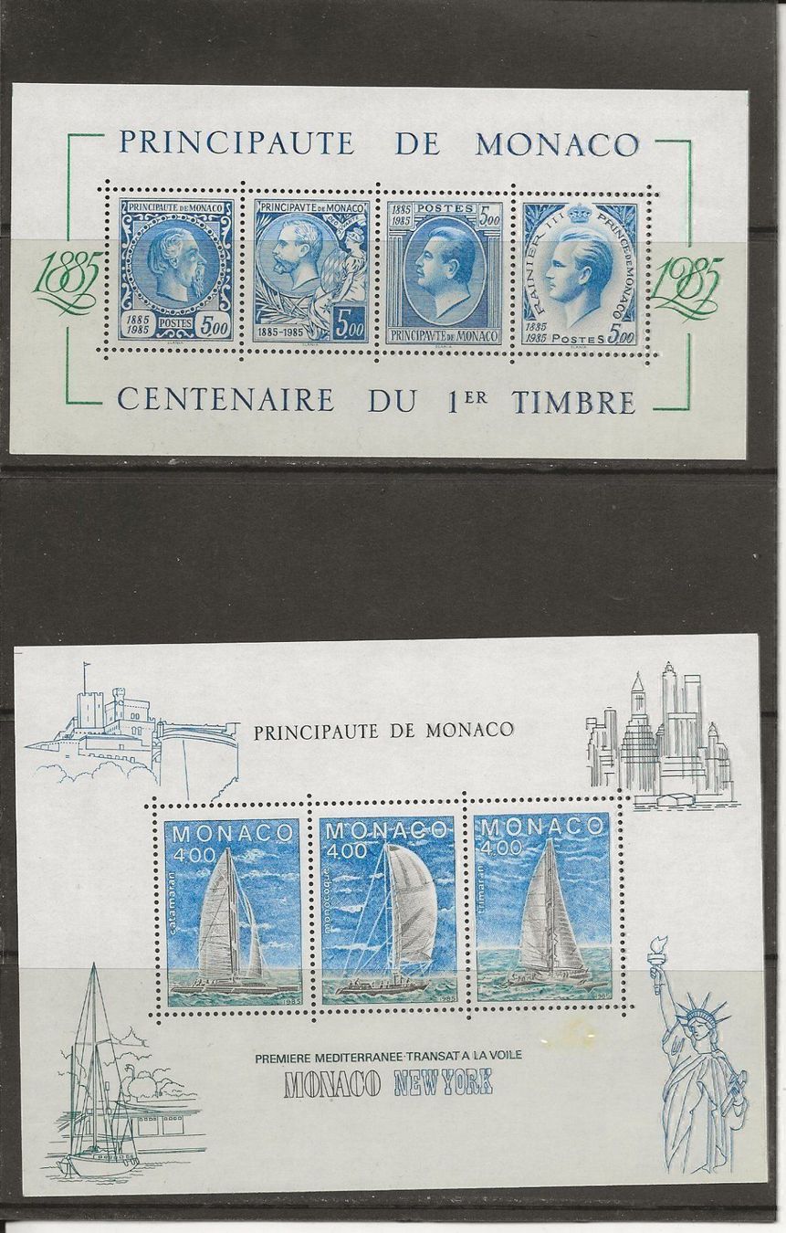 Tutti i francobolli: Monaco Année 1985 complète + blocs ** – Nuovo (secondo la descrizione) da Sion venduto da PierreP01 3