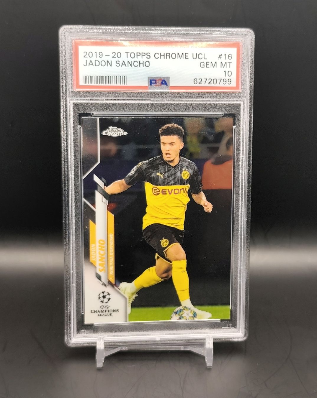 Topps Carte collezionabili: Jadon Sancho - Topps Chrome UCL PSA 10 – Usato da Ostermundigen venduto da DaCards