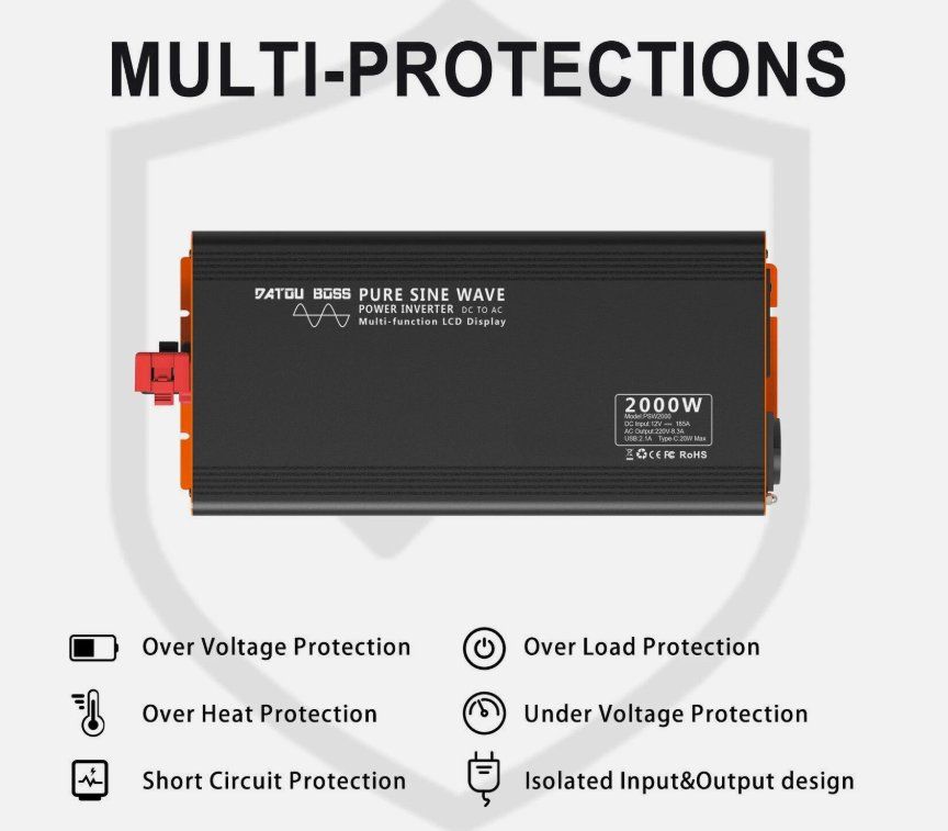 Inverter: Wechselrichter 2000W 4000W 12V auf 230V – Nuovo e nell'imballaggio originale da Amriswil venduto da JaJa-Express 6