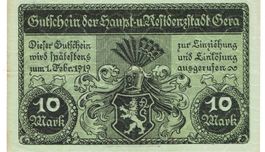 Gera 10 Mark 01.02.1919 VZ-VZ+