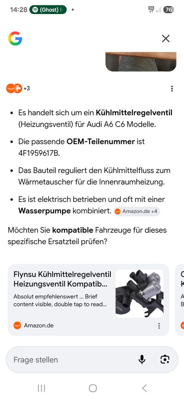 Audi Tutti pezzi di ricambio auto: Kühlmittelregelventil Metzger 0899081 neu – Usato da Dietikon venduto da mis_brocki 3