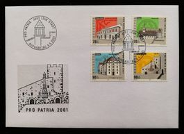 Schweiz FDC Pro Patria 2001 Denkmäler Kulturgeschichte