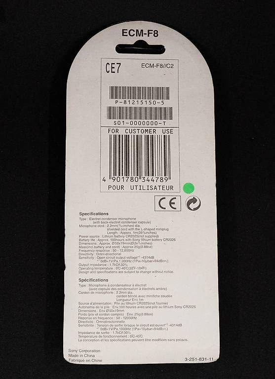 Sony Mikrofone: Sony ECM-F8 - TableTop Boundary Condenser Microphone – Gebraucht aus Thörishaus von vintagger 1