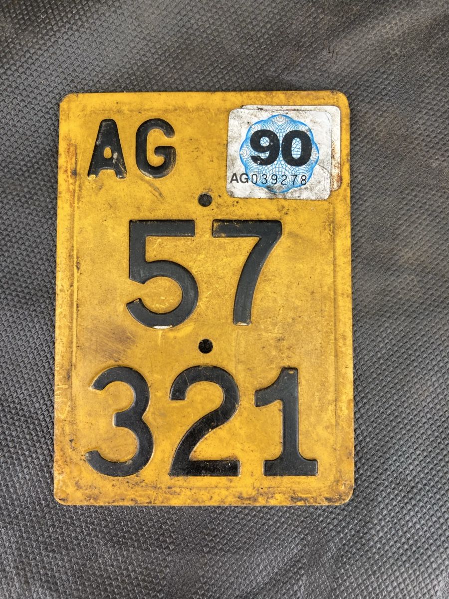 Schilder: Nummernschild AG 57 321 gebraucht – Gebraucht aus Aarwangen von to-hirschi