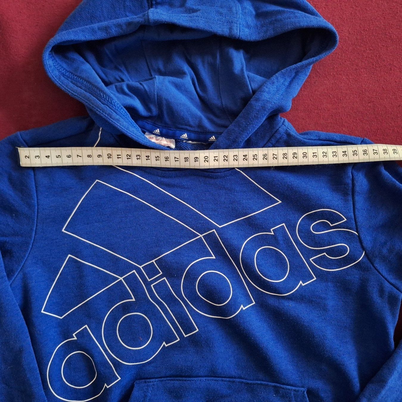 Adidas Maglioni & Felpe: Adidas Kapuzenpullover blau Logo Print Gr.104 – Usato da Hettenschwil venduto da Schneuggi2 3
