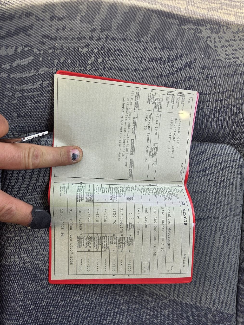 Fiat Veicoli da campeggio: Wohnmobil Fiat Ducato  – Difettoso da Oberriet SG venduto da Cato78 9