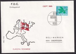 FDC 435 Europamarke ET Bern 14.9.1965 schön illustriert