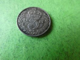 Grossbritannien 1917, 3 Pence   - Silber