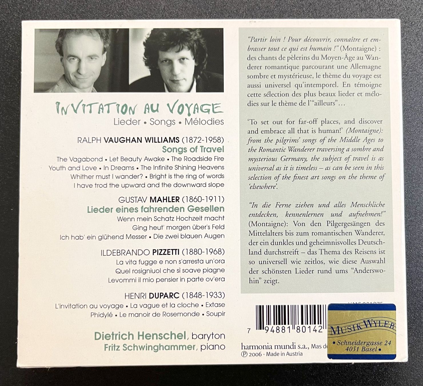 CDs: INVITATION AU VOYAGE CD – Gebraucht aus Oftringen von Vucki 1