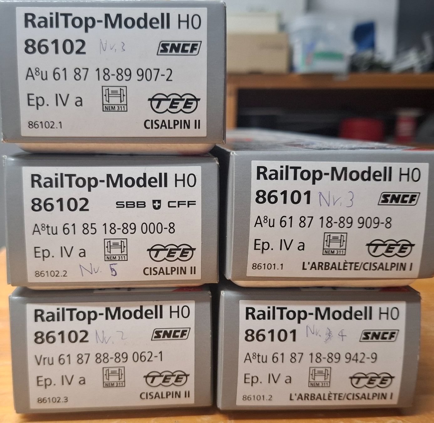 RailTop Modellini di ferrovie: RailTop-Modell TEE  Arbalète + Cisalpin – Nuovo e nell'imballaggio originale da Lajoux JU venduto da trainap