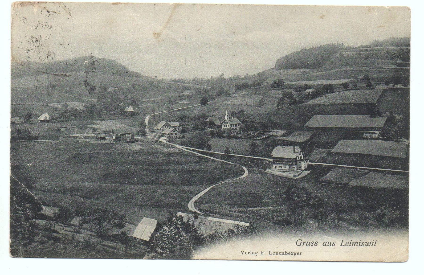 Cartoline postali: Gruss aus LEIMISWIL b. Madiswil – Usato da Jona venduto da philajona