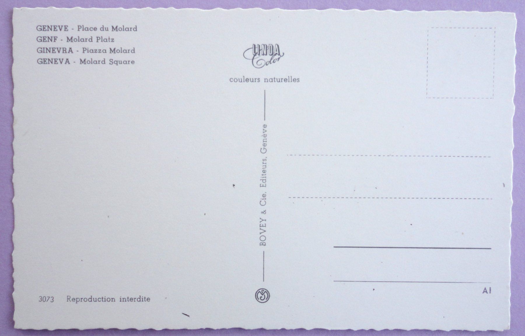 Cartoline postali: Genève - Place du Molard – Usato da Fétigny venduto da Billy2miny 1