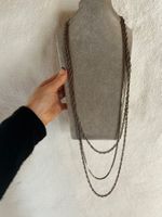 Elegante 3-reihige Vintage Halskette (80cm)