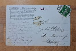 Postkarte Stabstempel Allaman 1910